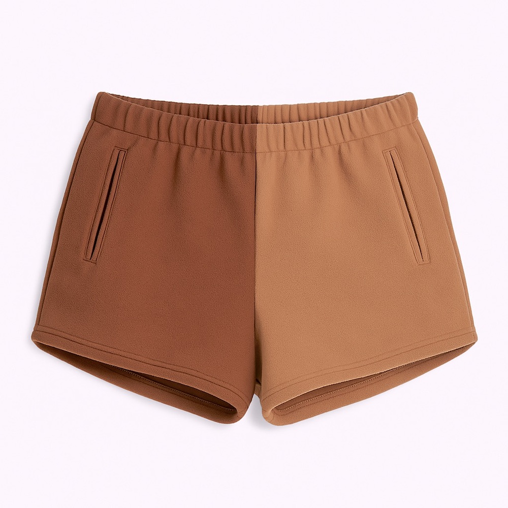 Fashion Nova Two-Tone Fleece Shorts – Size XL
